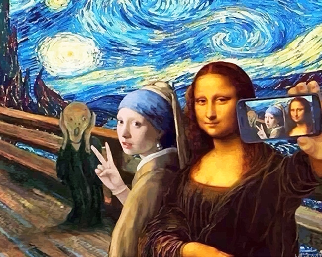 Monalisa Selfie New Paint By Numbers.png