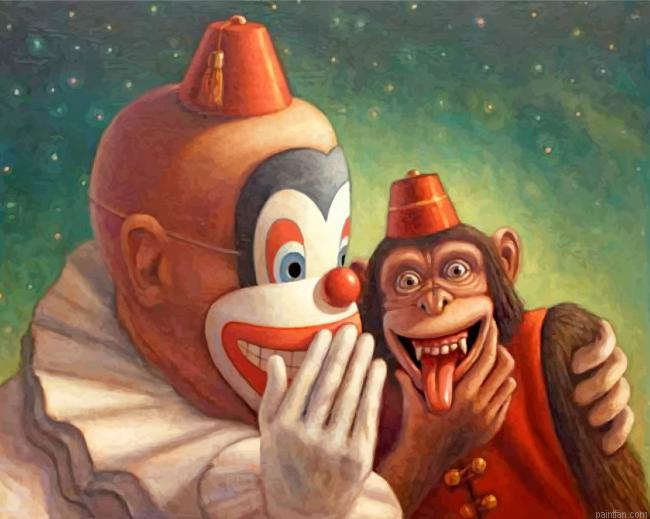 Monkey And Clown Paint By Number.png