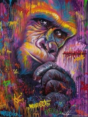 Monkey Graffiti Paint By Numbers.png