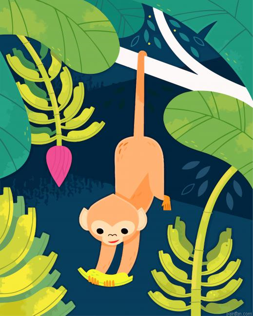 Monkey Illustration Paint By Number.png