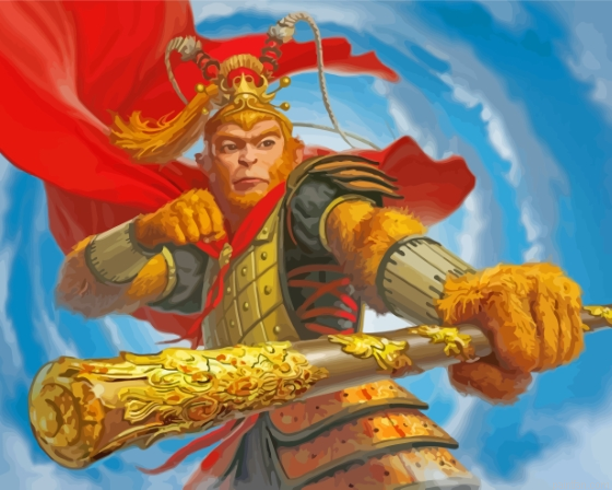 Monkey Sun Wukong Paint By Numbers.png