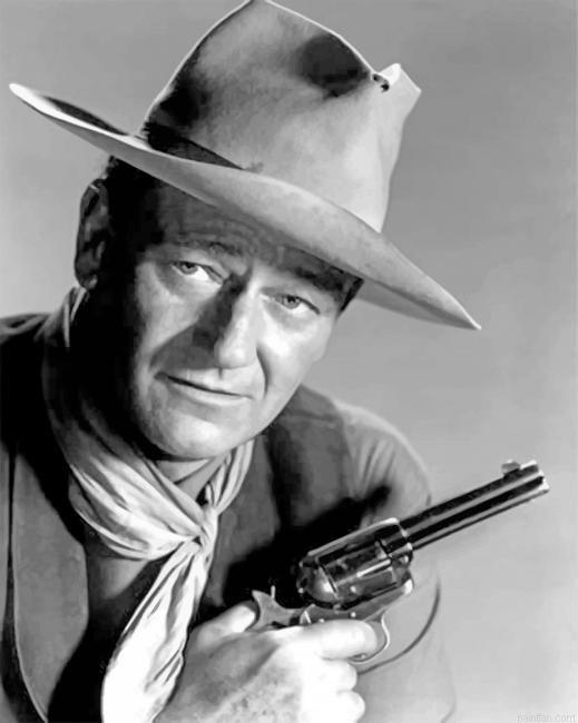 Monochrome John Wayne Paint By Number.png