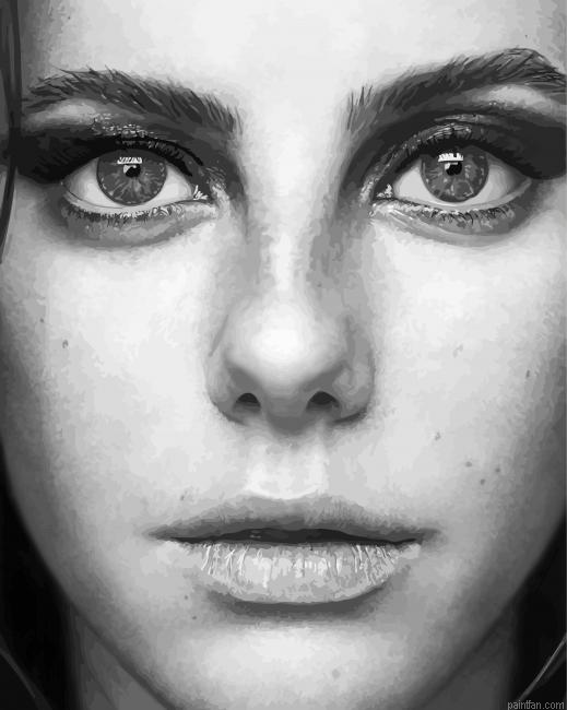 Monochrome Kaya Scodelario Paint By Numbers.png