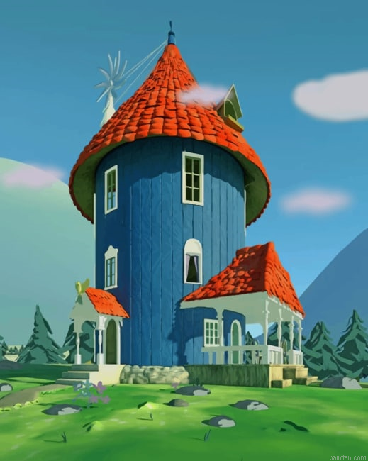 Moomins Cartoon House New Paint By Numbers.png