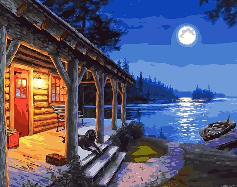 Moonlight House Paint By Numbers.png