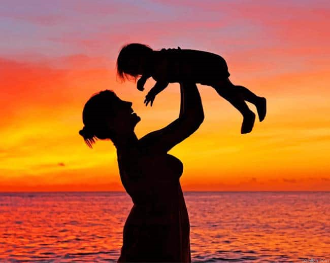 Mother And Child Silhouette New Paint By Numbers.png