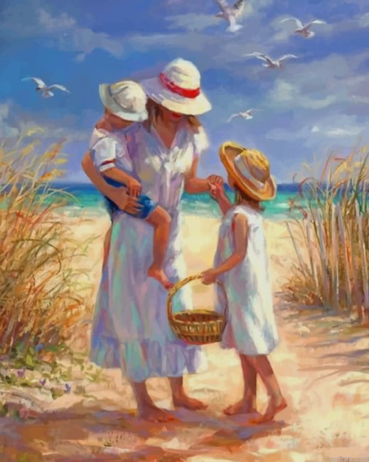 Mother And Children New Paint By Numbers.png