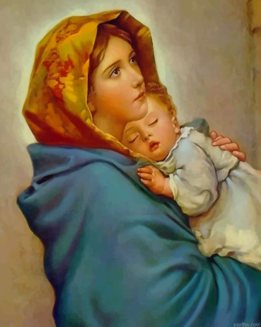 Mother Mary And Jesus New Paint By Numbers.png