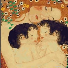 Mother And Child By Klimt Paint By Numbers.png