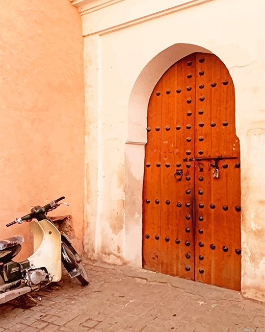 Motorcycle Door Marrakesh Morocco New Paint By Numbers.png