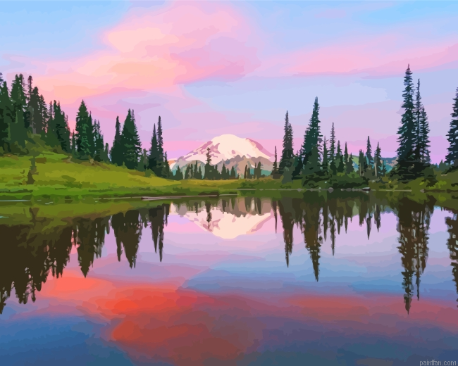 Mount Rainier National Park Landscape Paint By Number.png