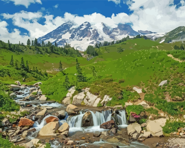 Mount Rainier National Park Paint By Number.png