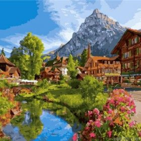 Mountain Village Paint By Numbers.png