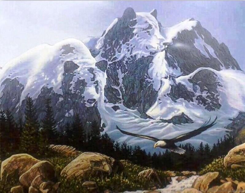 Mountains Bears Paint By Numbers.png
