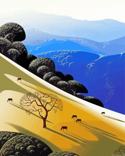 Mountains Surrealist Paint By Numbers.png