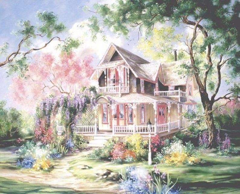 Mountains Villa Paint By Numbers.png