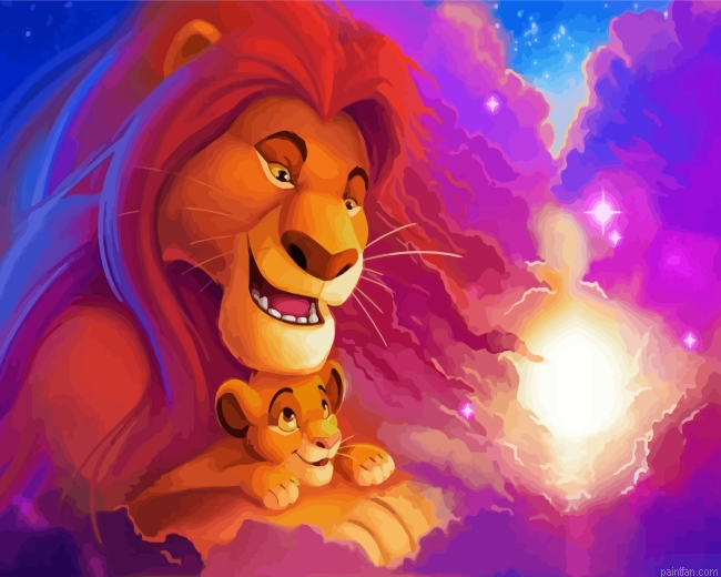 Mufasa And Simba Paint By Number.png