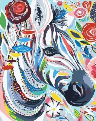 Multicolor Zebra Paint By Numbers.png