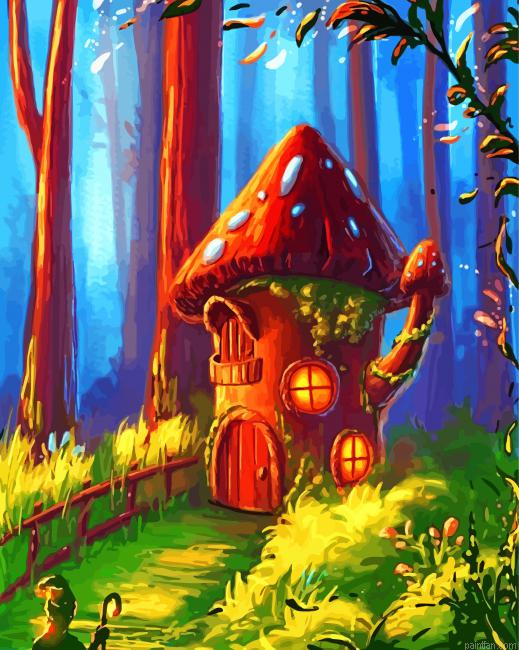 Mushroom Fantasy House Paint By Number.png