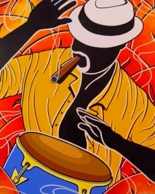 Musician African Man New Paint By Numbers.png