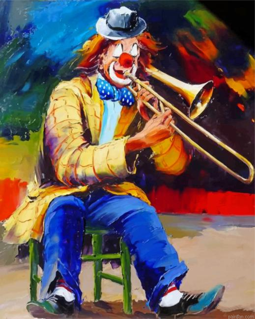 Musician Clown Paint By Number.png