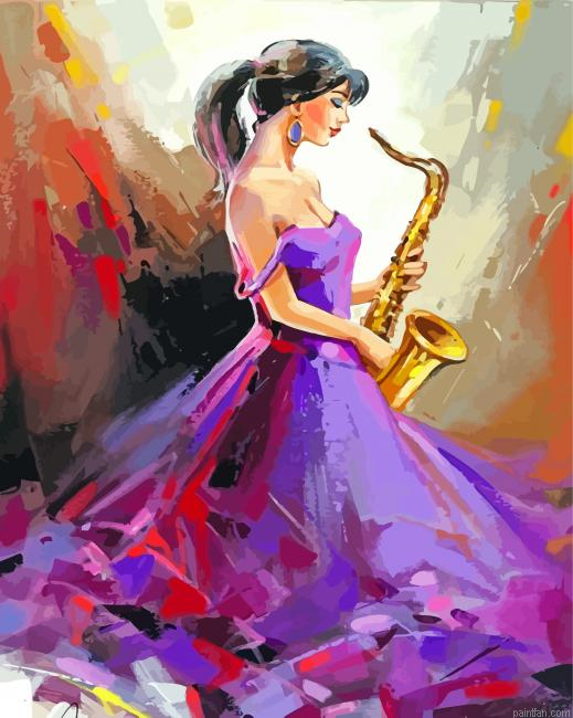 Musician Woman Paint By Number.png