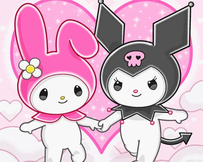 My Melody And Kuromi Paint By Numbers.png