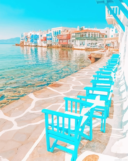 Mykonos Island Greece New Paint By Numbers.png