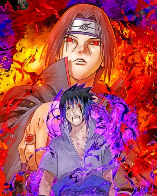 Naruto Blazing Sasuke Itachi Animes Paint By Numbers.png