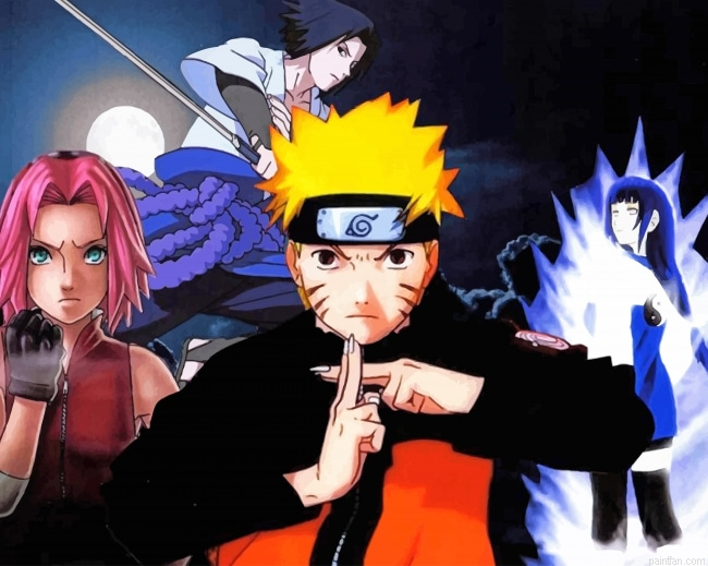 Naruto Sasuke Sakura Hinata New Paint By Numbers.png