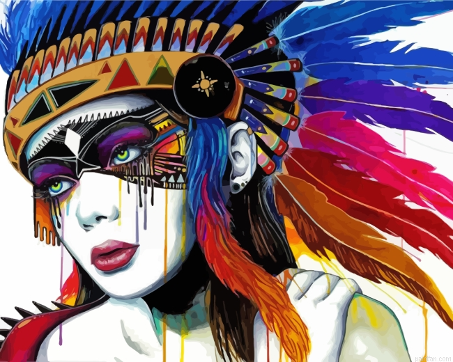 Native American Lady Paint By Number.png