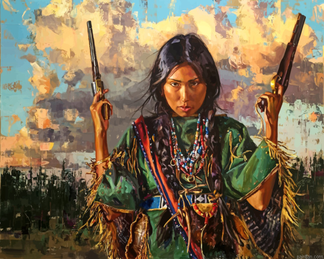 Native American Woman Paint By Numbers.png