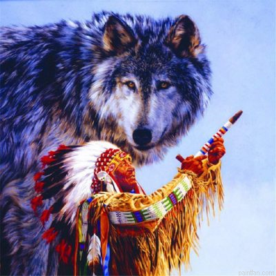 Native Wolf Paint By Numbers.png