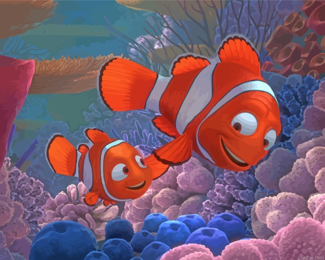 Nemo And Marlin Paint By Number.png