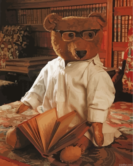 Nerdy Teddy Bear Paint By Number.png