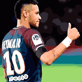 Neymar With Psg Paint By Numbers.png