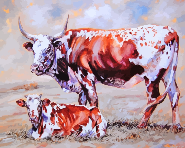 Nguni Cattle Animals Paint By Number.png