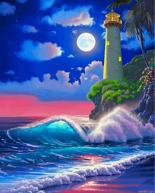 Night Lighthouse Paint By Number.png