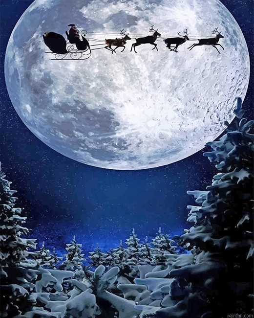 Night Santa Silhouette New Paint By Numbers.png