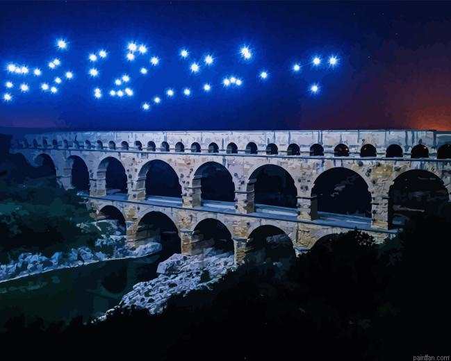 Nimes Pont Du Gard Paint By Numbers.png