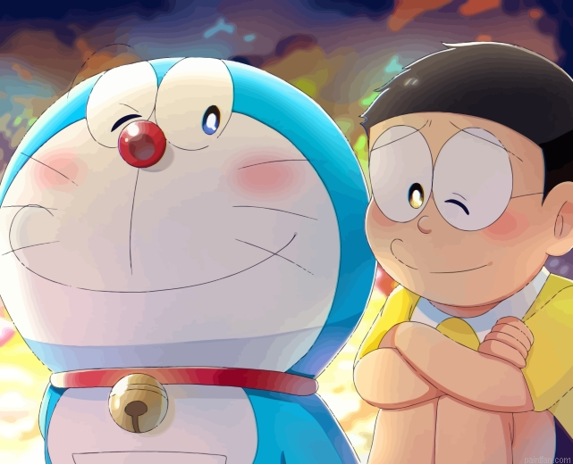 Nobita And Doraemon Paint By Number.png