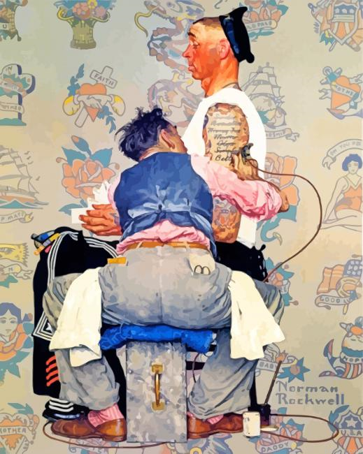 Norman Rockwell With The Tattoo Guy Paint By Number.png