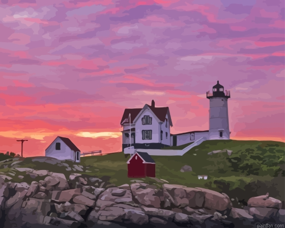 Nubble Lighthouse Paint By Numbers.png