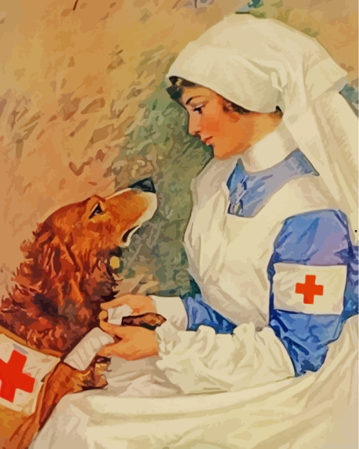 Nurse And Golden Retriever Paint By Number.png