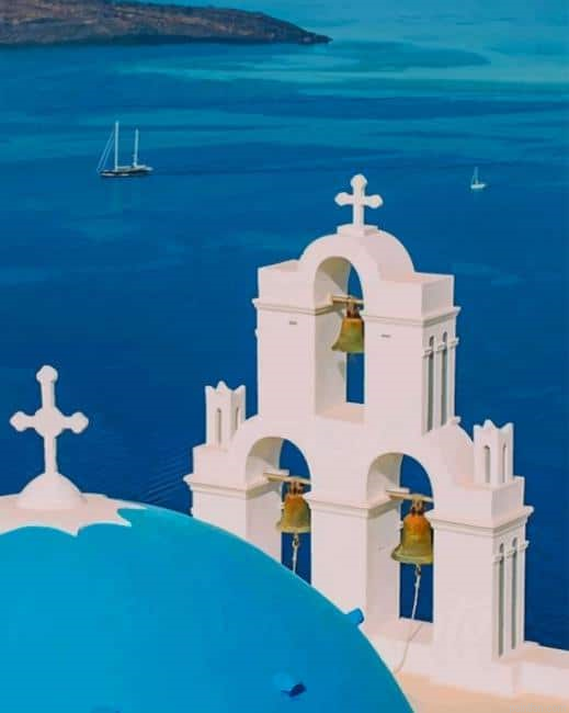 Oia Santorini Greece Church New Paint By Numbers.png