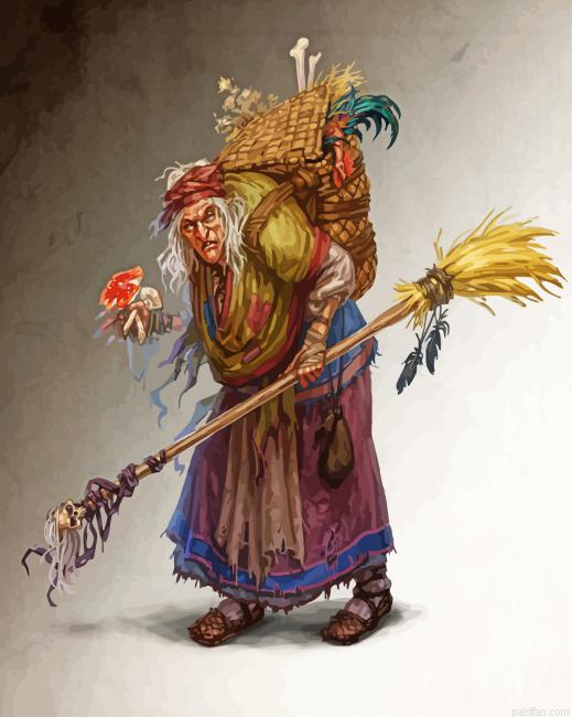 Old Baba Yaga Woman Paint By Numbers.png