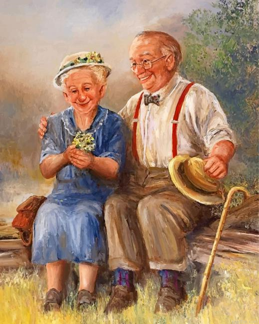 Old Couple In Garden Paint By Number.png