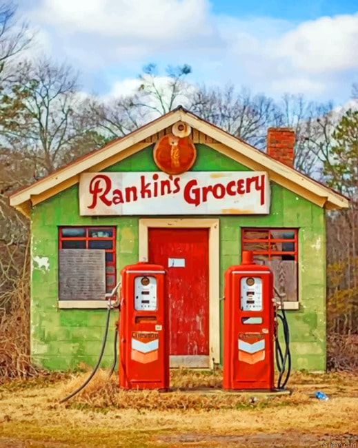Old Gas Station Vintage Paint By Numbers.png