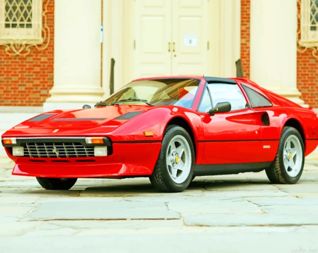 Old Red Ferrari 308 Paint By Numbers.png