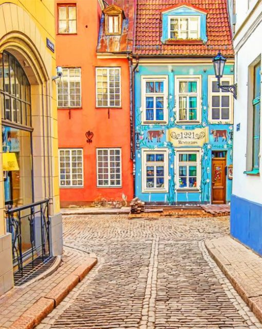 Old Town Of Riga Latvia Paint By Number.png